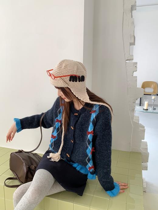 木耳边蝴蝶结牛角扣毛衣开衫-纪念日百货门店同款168898740 商品图3