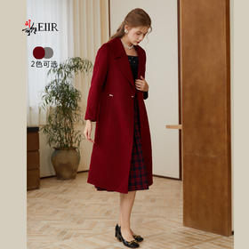 司歌绵羊毛双面尼中长大衣收腰秋冬女Q92G033