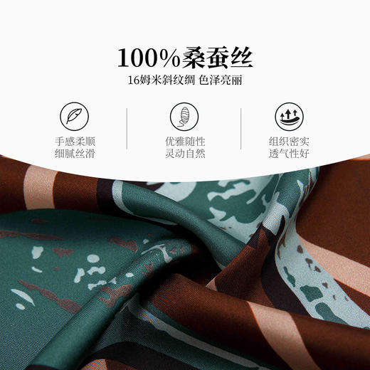 万事利“好运连连”88厘米双面印花真丝大方巾 商品图3