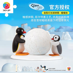 61片 J1167 Pingu3寸造型灯光球拼图 暖暖抱
