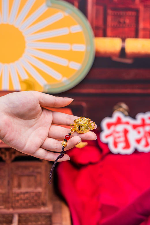 ²【灵顺寺财神庙】转运聚宝盆小挂件 材质铜镀金 HM02-CRMM-XJJ 商品图10