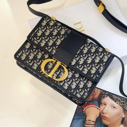Dior 蒙田 中号 老花 斜挎包 商品图0