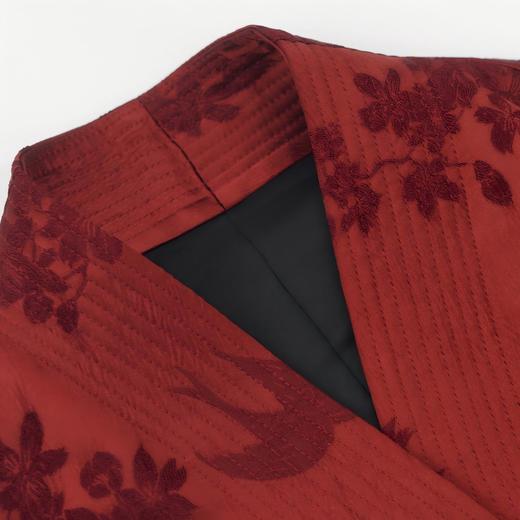 迟暮冬.缎面提花对襟棉外套 商品图0