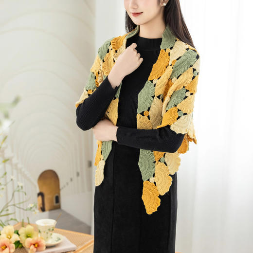 苏苏姐家银杏披肩手工diy钩针羊毛线编织毛线团材料包 商品图1