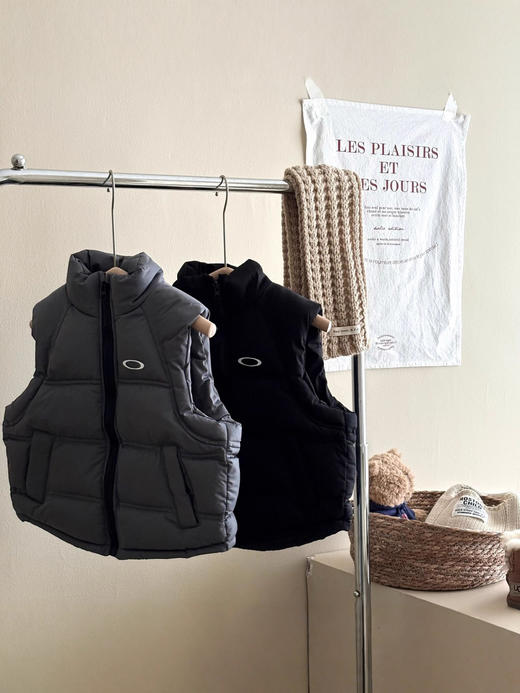 儿童小O经典色系棉马甲亲子潮流坎肩时尚外搭中大童立领100-170cm 商品图2