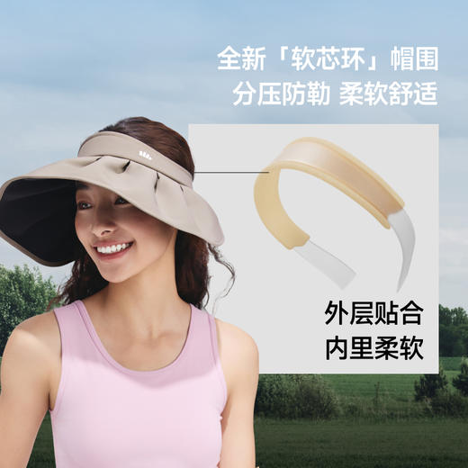 【蕉下精选】蕉下女士轻薄黑胶贝壳防晒帽BM01726 商品图3