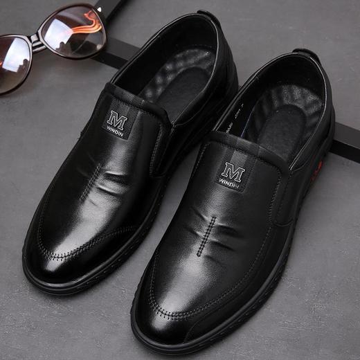 春秋季男鞋头层牛皮商务休闲鞋软面真皮百搭皮鞋透气减震 商品图1