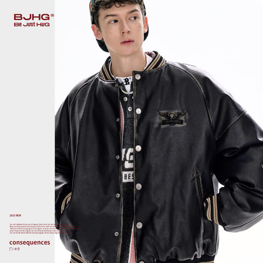 BJHG不计后果美式复古羽绒服男款冬新款加厚防风保暖机车夹克外套 商品图1