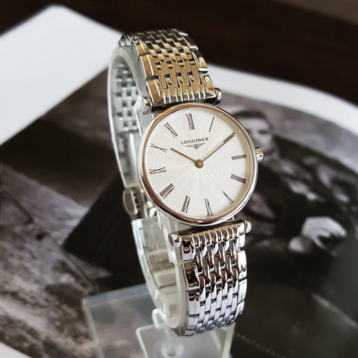 【95新】LONGINES 浪琴L4.209.4.11.6石英机芯24MM（女款）嘉岚系列精钢 070126NJS34 商品图2