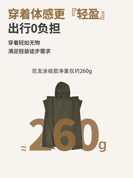 牧高笛游骑雨披户外露营登山徒步雨衣三合一天幕骑行旅游便携背包防雨 商品图2