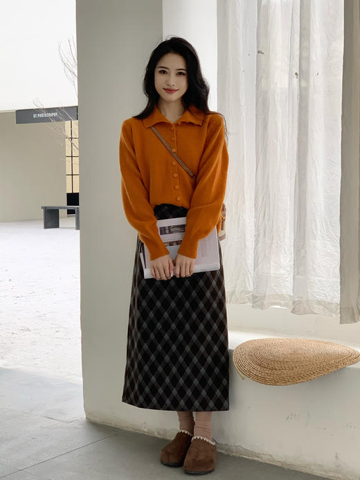 【百图lulu定制】【小汤圆毛衣】可立领 可翻领 长袖 开衫 毛衣外套 商品图7