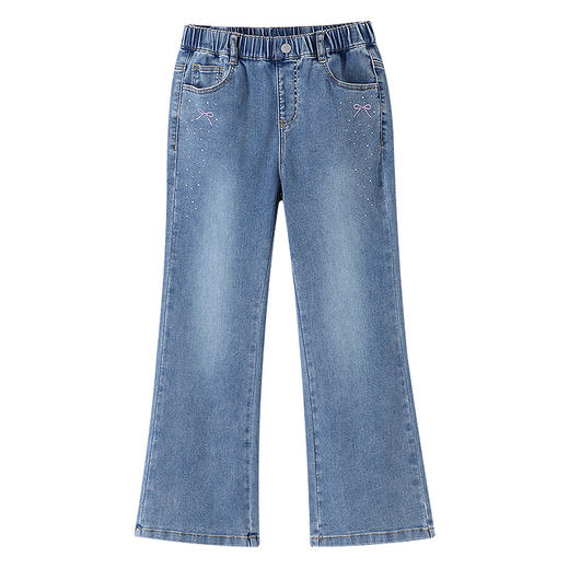 【实体店同款】女童全腰牛仔裤春季新款安奈儿童装AG616113 商品图6