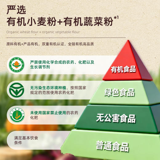 宝贝易餐有机婴幼儿钙铁锌彩虹营养面 180g（30g*6） 商品图7