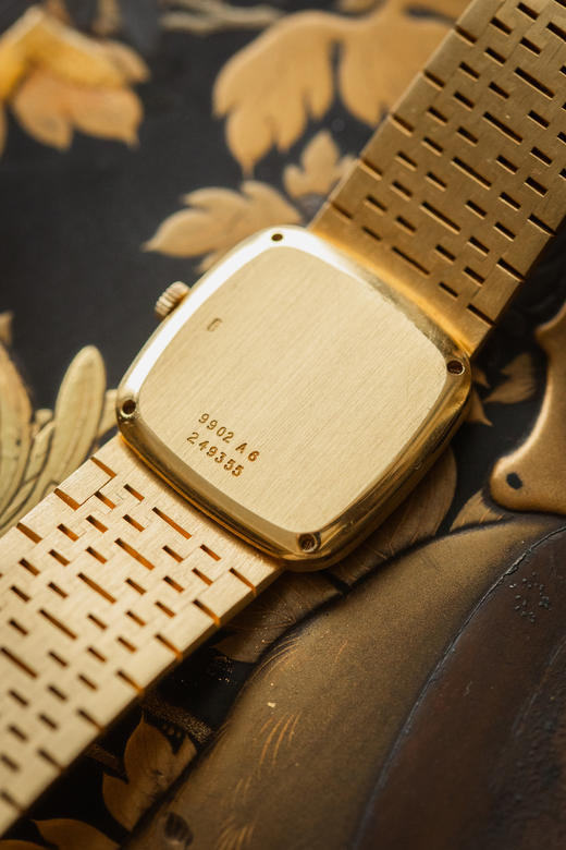 独角鹿西洋古董1970年代瑞士顶级钟表品牌伯爵Piaget出品18K黄金表带镶嵌翡翠表盘女士腕表 商品图6