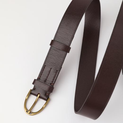 ROMI STUDIO树膏皮光滑纹理英伦风棕色腰带RWCLP37120 商品图2