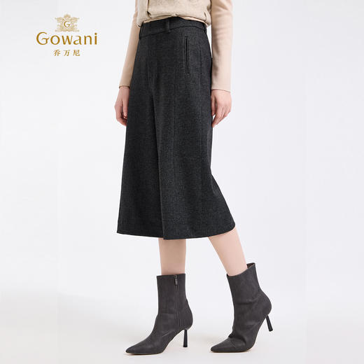 乔万尼新品挺括气质老钱风利落感百搭七分裤ED4F711 商品图2