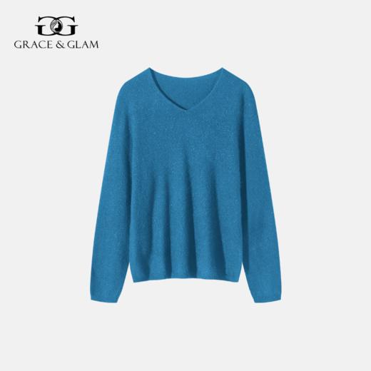 Grace&Glam 云朵保暖羊绒羊毛V领拉绒毛衣 商品图0