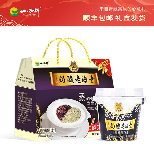 【光明&小西牛】顺丰包邮 藏之宝谷物青稞黑米酸奶 青海老酸奶150g*12杯 商品图0