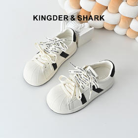 经典鲨2026年春季专柜新品韩版拼色贝壳头休闲板鞋小白鞋女KW142-617021