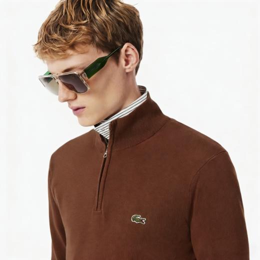 26 L.A.C 法渔 男士半拉链全棉厚针织衫 MY156 商品图2