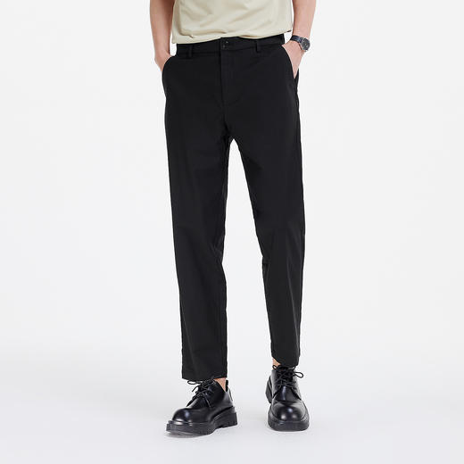 舒服裤|森马休闲裤男夏季纯色百搭九分裤通勤锥形裤半松紧腰长裤 商品图1