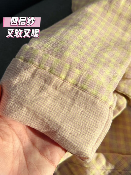 2月11日停运~最新升级四层纱柔软情侣睡衣 越洗越软 柔软亲肤 透气舒适 男女居家睡眠套装 商品图5