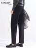 【醋酸羊毛】阿菁娜冬季新款醋酸羊毛老爹裤羊毛混纺面料垂坠抗皱轻盈透气F30D210102 商品缩略图4