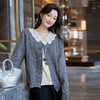奢姿大码女装2025冬季胖妹妹时尚蕾丝撞色针织衫气质减龄显瘦上衣9854654058 商品缩略图4