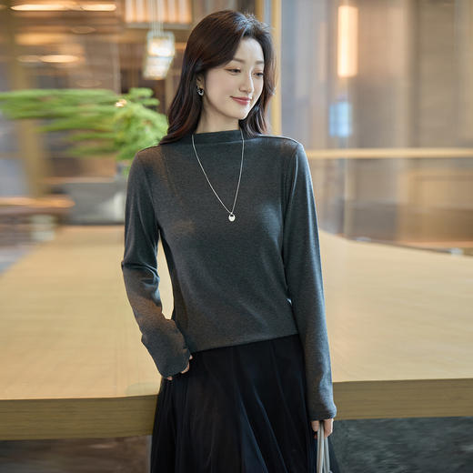 奢姿大码女装2025冬季时尚圆领设计针织衫胖妹妹气质简约显瘦上衣9954191092 商品图1