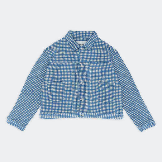 Story mfg SUNDAE JACKET 男女中性款天然染色格子短款夹克外套 商品图2