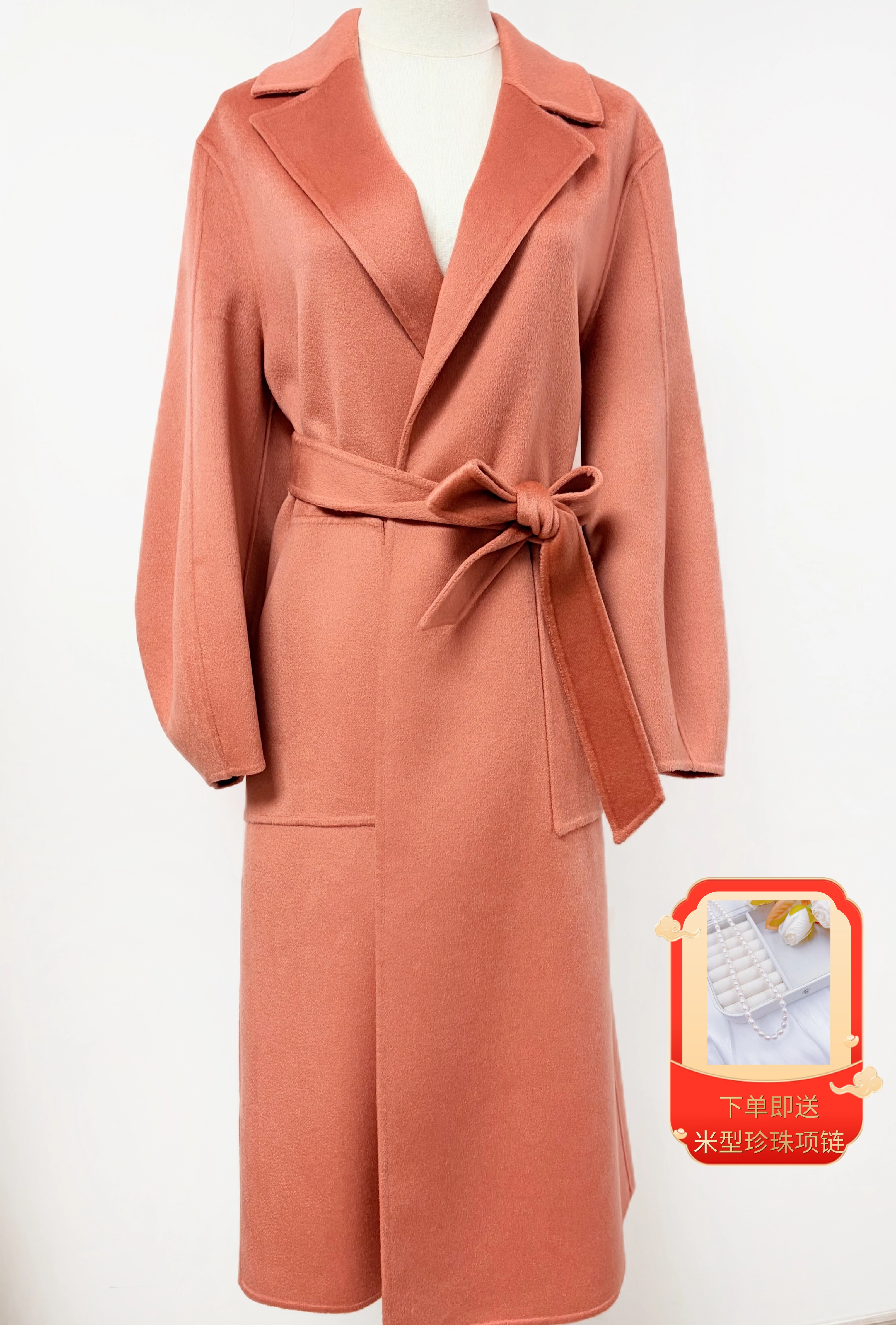 【直播大场福利】编号46 沙漠之花 花苞袖大衣 100%纯山羊绒 不退不换