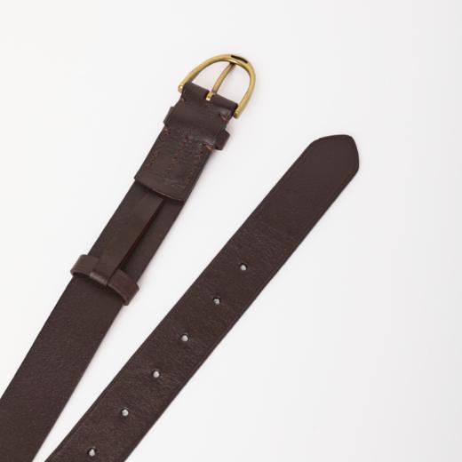 ROMI STUDIO树膏皮光滑纹理英伦风棕色腰带RWCLP37120 商品图4