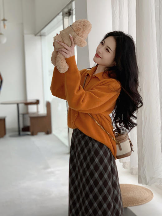 【百图lulu定制】【小汤圆毛衣】可立领 可翻领 长袖 开衫 毛衣外套 商品图5