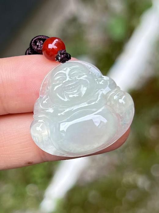 【直播大场福利】冰种晴水翡翠佛公 翡翠吊坠 福气安康 笑口常开 含证书 商品图4