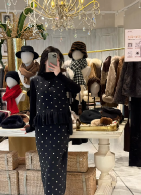 【门店同款】ENJOY冬季“暖冬软糖”波点针织三件套 169250646