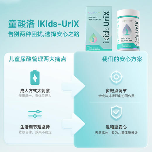 美国agebox助力儿童尿酸调节 童酸洛 iKids-UriX 商品图2