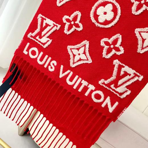 YP74-路易威登LV顶级图案山羊绒混纺毛字母花卉3D提花长巾披肩（DSX） 商品图9