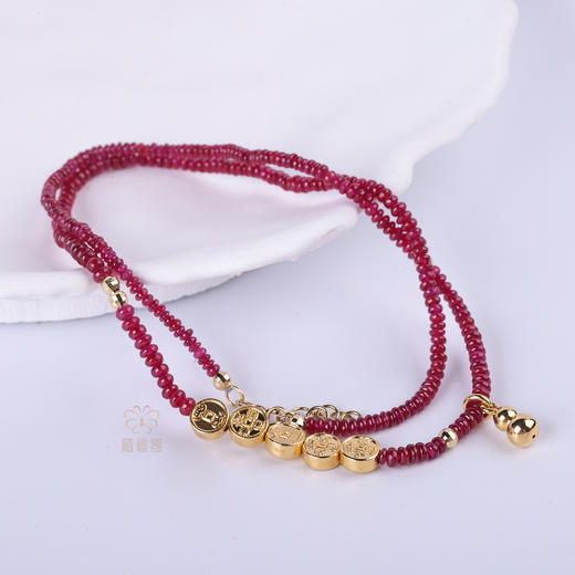【九五至尊】红宝石五帝钱金链    XL12512008 商品图4