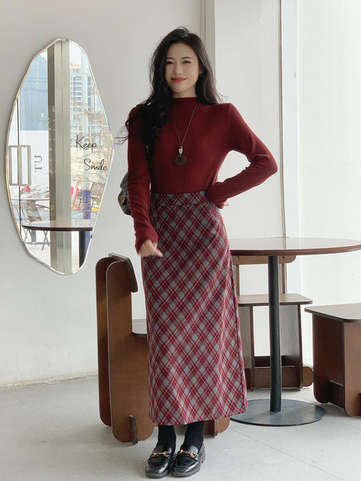 【百图lulu定制】【红曜石T恤】【赠来财吊坠】高弹 舒适 小立领 长袖T恤 商品图5