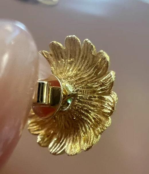 【官价7-8折】原价12000 佛罗伦萨高级定制工坊  天然钻石  天然祖母绿 18k金 耳钉 耳饰 商品图2