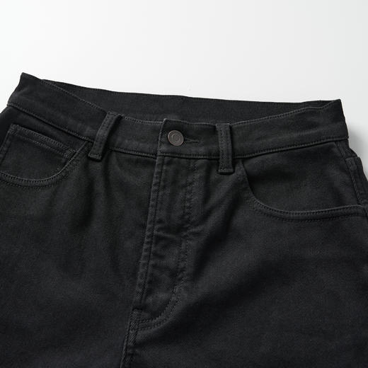 ROMI STUDIO“抓绒牛仔”小太阳底抓绒弹力直筒黑牛仔裤RW24AX80728【现货】 商品图2