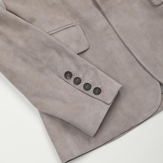 ROMI STUDIO“棕标系列”非洲混种小羊皮平驳领皮西装 RWCWWG6925 商品图4