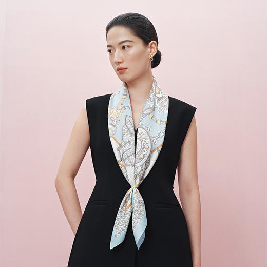 万事利双面印花大方巾-华璎珞彩 商品图3