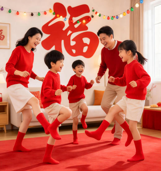 2026本命年【马年红袜子礼盒装】男女均码 红色袜子 中筒袜 新年礼物送人礼盒装(春节不打烊) 商品图0