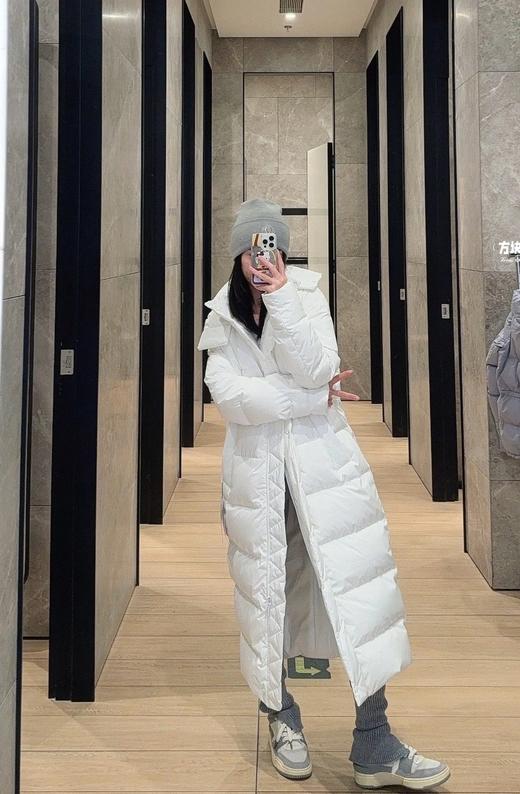 工厂特价lu长款9格白鹅绒羽绒服 商品图3