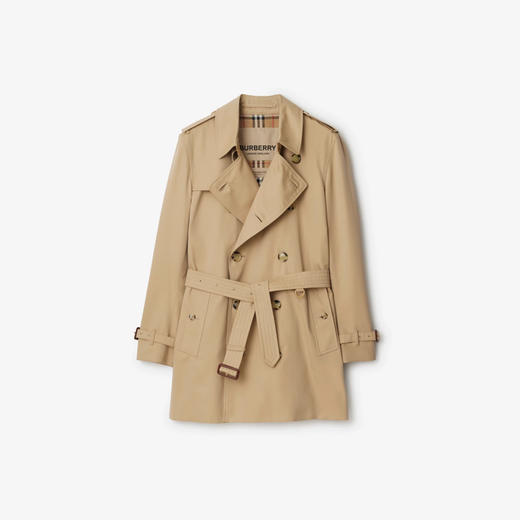 BURBERRY 巴宝莉 男士肯辛顿版型 – 短款 Heritage Trench 束腰风衣 蜂蜜色 8079390 A1366 商品图0