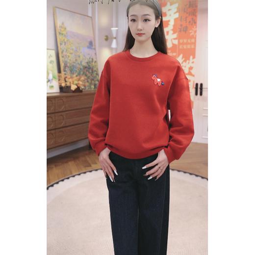 火桐hooton 骏马驮福 小马精梳棉圆领休闲卫衣 商品图1