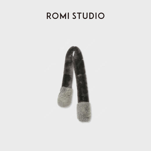 ROMI STUDIO獭兔毛狐狸毛光泽奢华软糯底绒皮草围巾 RWDWPG2219 商品图2