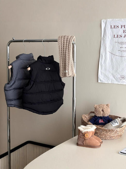 儿童小O经典色系棉马甲亲子潮流坎肩时尚外搭中大童立领100-170cm 商品图5