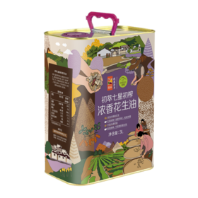 中粮初萃七星初榨浓香花生油3L